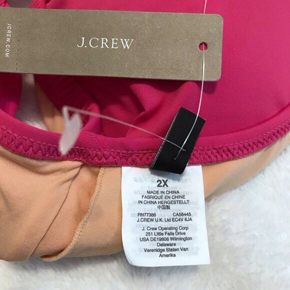 J. Crew NWT Pink Swim Front Knot Top Women Various - Picture 9 of 10